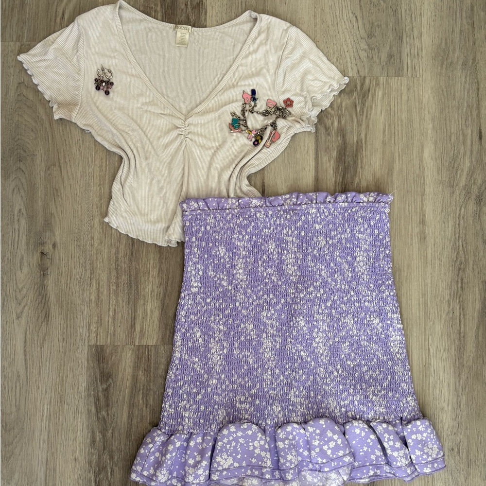 Purple Floral Women's Skirt